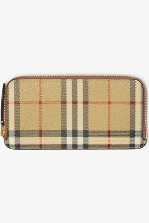 Burberry Grand porte-cartes zippé Check