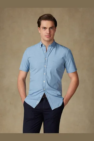 Café Coton Chemise manches courtes dane en denim - col boutonné