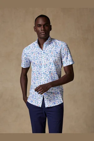 Café Coton Chemise à manches courtes julius à imprimé floral - col boutonné