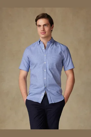 Café Coton Chemise manches courtes anthony en vichy - col boutonné