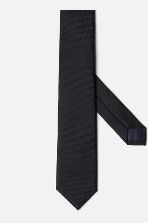 Café Coton Cravate slim anaheim en soie noire