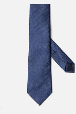 Café Coton Cravate silvio en soie bleue