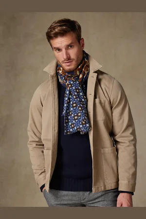 Café Coton Écharpe oliver cobalt à motifs