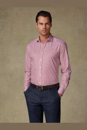 Café Coton Chemise baillee à rayures rouges