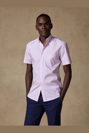 Café Coton Chemise à manches courtes robin à rayures - col boutonné