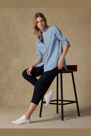 Café Coton Chemise justine en lin à rayures