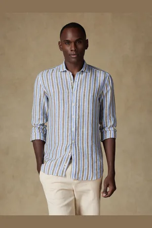 Café Coton Chemise robby en lin à rayures