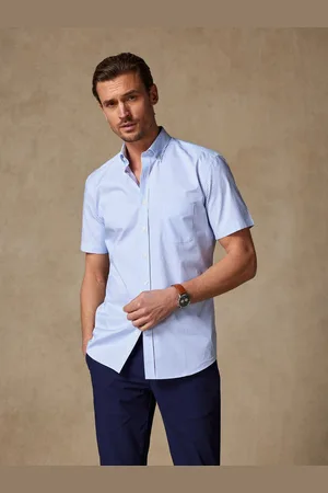 Café Coton Chemise à manches courtes barney à rayures - col boutonné