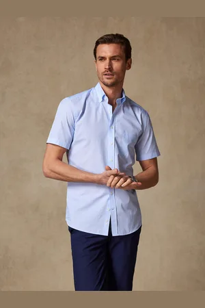Café Coton Chemise manches courtes en mille raies - col boutonné