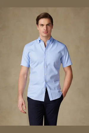 Café Coton Chemise manches courtes en twill - col boutonné