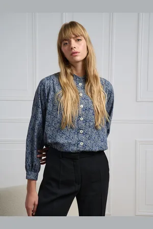 Café Coton Chemise janice en flanelle grise à motifs imprimés