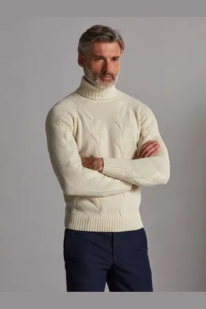 Café Coton Col roulé torsadé becky en lambswool off-white