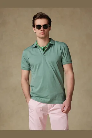 Café Coton Polo gareth en jersey céladon