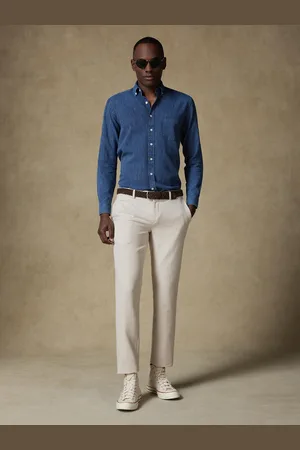 Café Coton Pantalon adam en coton & lin sable