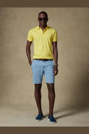 Café Coton Bermuda brice en coton indigo