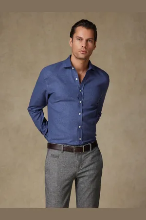 Café Coton Chemise garett en flanelle bleue - coton recyclé