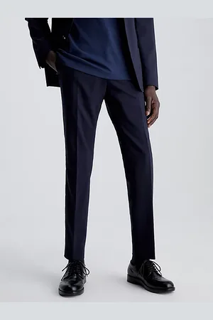 Calvin Klein Pantalon à pinces slim en laine élastique