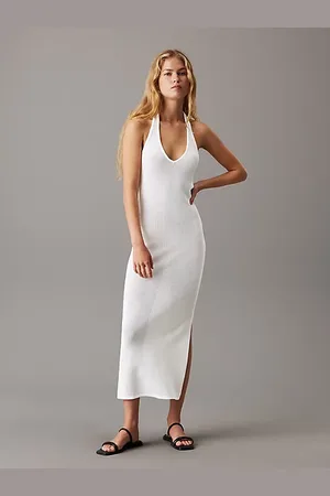 Calvin Klein Robe dos-nu en maille extensible
