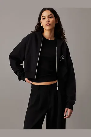 Calvin Klein Sweat à capuche zippé court avec logo