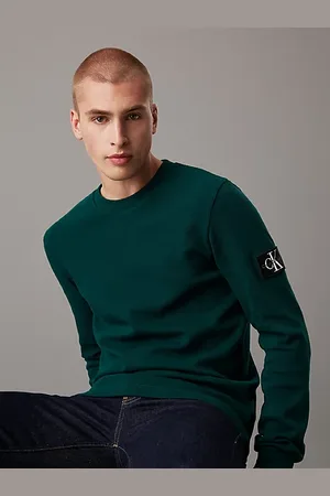 Calvin Klein T-shirt slim gaufré à manches longues
