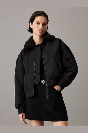 Calvin Klein Veste aviateur en satin