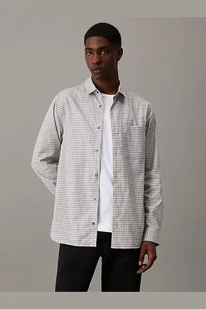 Calvin Klein Chemise à carreaux en sergé élastique
