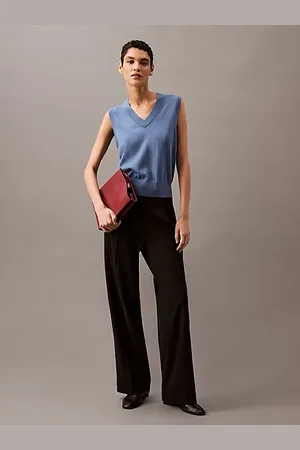 Calvin Klein Pantalon plissé en crêpe doux