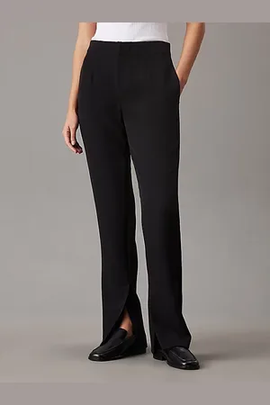 Calvin Klein Pantalon slim en crêpe à ourlet fendu