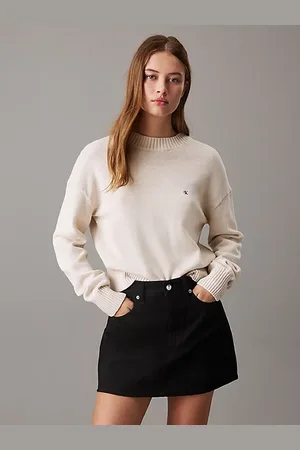 Calvin Klein Pull en coton avec monogramme