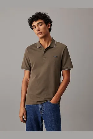 Calvin Klein Polo slim en piqué avec passepoil