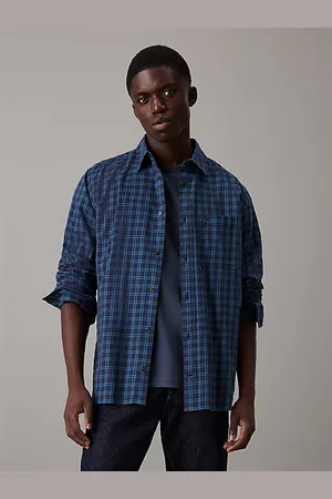 Calvin Klein Chemise à carreaux relaxed en sergé