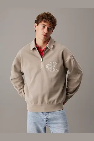 Calvin Klein Polo zippé à double côte avec logo