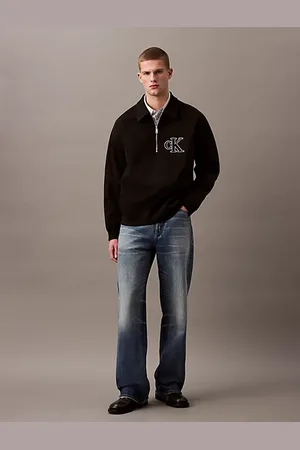 Calvin Klein Polo zippé à double côte avec logo