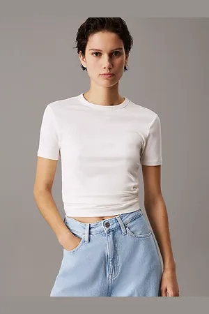 Calvin Klein T-shirt slim côtelé en modal