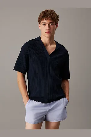 Calvin Klein Polo de plage en maille ajourée