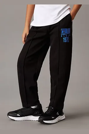 Calvin Klein Pantalon de jogging relaxed en tissu éponge à plis surpiqués