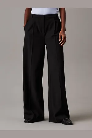 Calvin Klein Pantalon à jambes larges en sergé