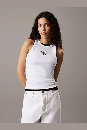 Calvin Klein Débardeur slim côtelé avec monogramme