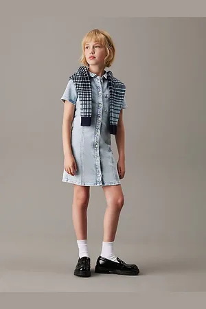 Calvin Klein Robe trapèze slim en jean