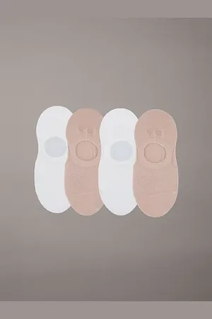 Calvin Klein Lot de 4 paires de chaussettes invisibles
