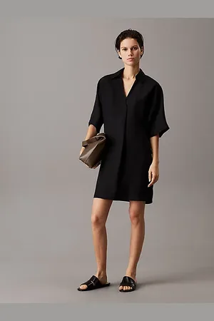 Calvin Klein Robe-chemise en lin et lyocell