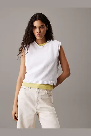 Calvin Klein Haut relaxed en maille de coton et lin