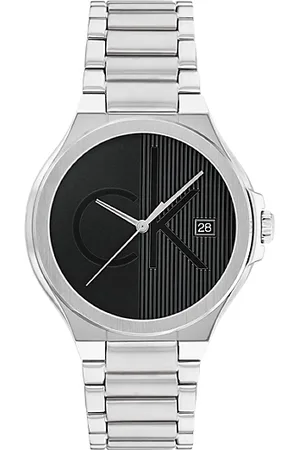 Calvin Klein Montre-bracelet en acier inoxydable avec monogramme