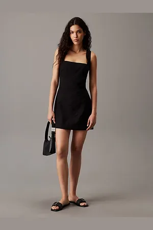 Calvin Klein Mini-robe en lin et coton doux