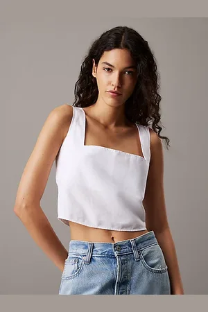 Calvin Klein Haut en sergé de coton et lin doux