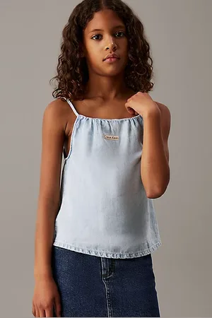 Calvin Klein Haut ample à bretelles en jean