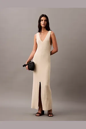 Calvin Klein Robe longue en maille bouclée