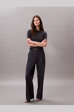 Calvin Klein Pantalon relaxed en sergé de coton