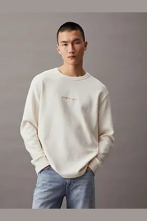 Calvin Klein T-shirt relaxed à manches longues en maille gaufrée