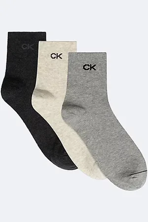 Calvin Klein Lot de 3 paires de socquettes en coton peigné doux